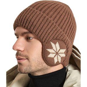Hat Fleece Lining Earflap Hat Windproof Sport Skull Cap Ear Covers for Unisex